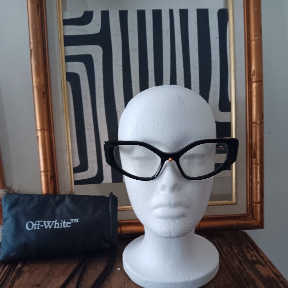 Off-White Black Cat-Eye Glasses
